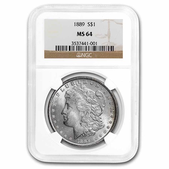 1889 Morgan Dollar MS-64 NGC 1889 Morgan Dollar MS-64 NGC